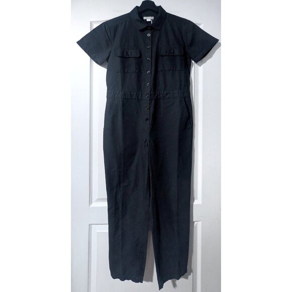 Outerknown | S.E.A. Suit, Short Sleeve Jumpsuit in Pitch Black - Picture 6 of 13